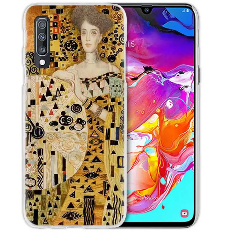 Чехол Kiss Gustav Klimt для samsung Galaxy A50 A70 A20e A40 A30 A20 A10 A8 A6 Plus A9 A7 жесткий прозрачный чехол для телефона из поликарбоната - Цвет: 04