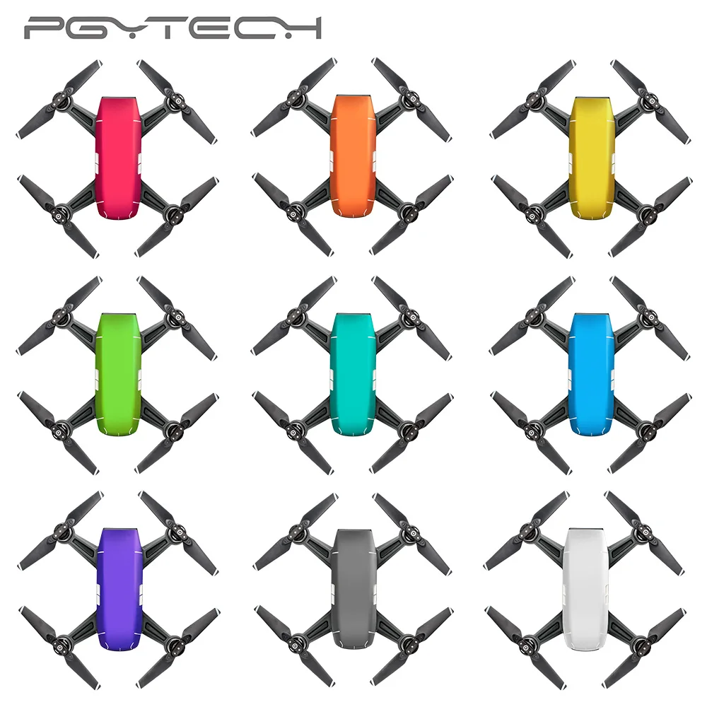 

PGYTECH 9 PC Sticker Skin for DJI Spark Series Colorful Set 3M Scotchcal Film Waterproof Drone Accessoires