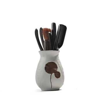 

Japan Style Ebony Tea Accessories 6Pcs/set Tea Tools For Tea Ceremony Vintage Teaset Kung Fu Tea Spoon