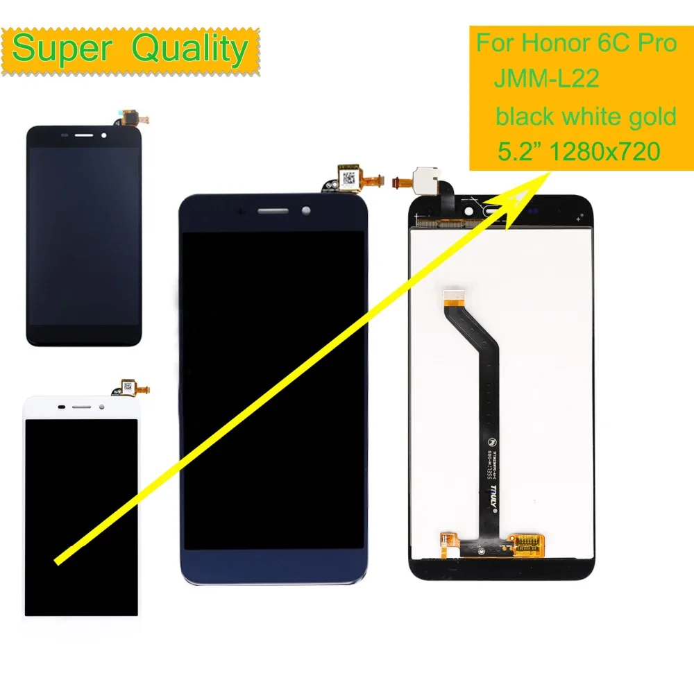 

10Pcs/lot For Huawei HONOR 6C PRO DUAL SIM JMM-L22 LCD Display Touch Screen Digitizer 6CPro LCD Screen Assembly LCD Complete