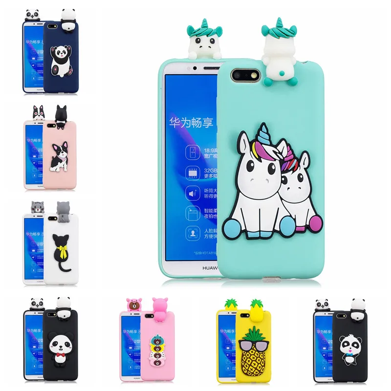 

3D Cartoon Panda Doll Toys Case For Huawei Honor 7A Case 5.45 Inch Case For Huawei Honor 7A 7 A Dua L22 Russian Version Cover