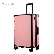 Для дам настраиваемый алюминий рамка 20/24 дюймов Размер Прекрасный прокатки багаж Спиннер брендовый Дорожный чемодан