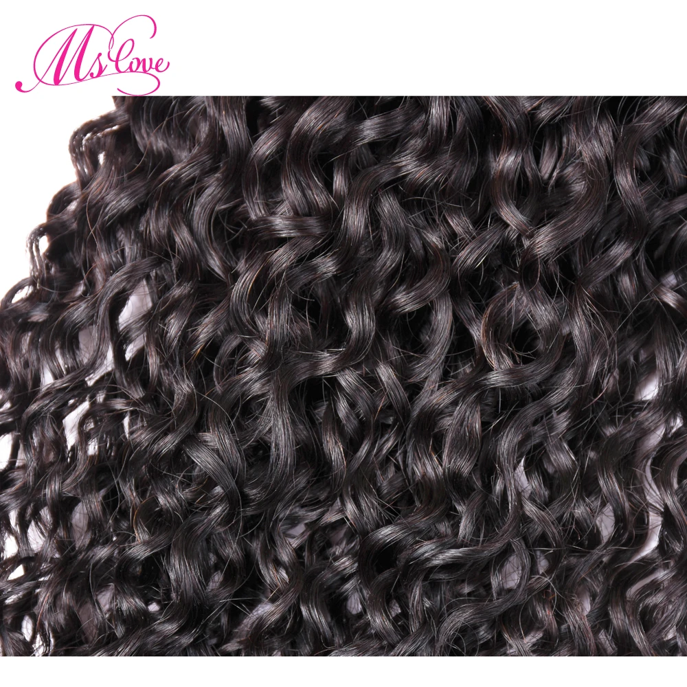 Ms Love Jerry Curl Human Hair Human Hair Bundle 1 Piece Natural Color Non Remy Curly Brazilian Hair Extension 100 Gram