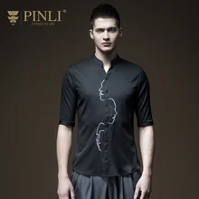 Мужские рубашки Blusas Pinli продукт, сделанный новые летние Для Мужчин's развивать нравственность досуг мужской воротник короткий рукав B182313301