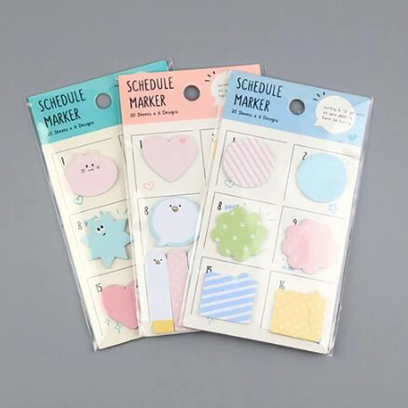 

Cute Daily Plan Styling Memo Pad Sticky Notes Suits Multi-Function Color Notes School Student Office Message Stickers Stationery