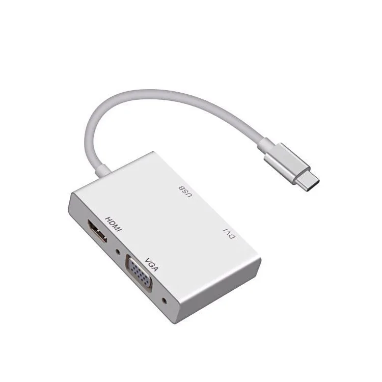 Promotion new 4 in 1 USB 3.1 USB C Type C to HDMI VGA DVI USB 3.0 Adapter Cable for Laptop Apple Macbook Google Chromebook Pixel Promotion new 4 in 1 USB 3.1 USB C Type C to HDMI VGA DVI USB 3.0 Adapter Cable for Laptop Apple Macbook Google Chromebook Pixel