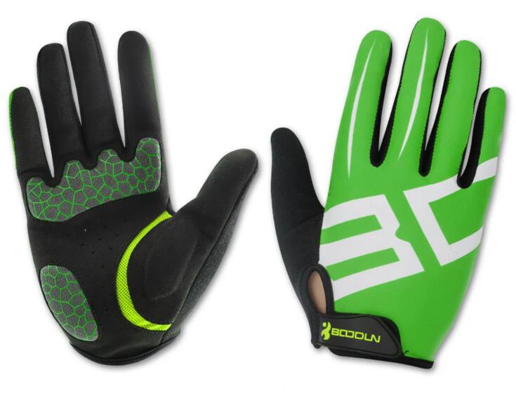 Перчатки для спортзала для мужчин и женщин Бодибилдинг мода с открытыми пальцами, для фитнеса перчатки против скольжения Тяжелая атлетика спортивные тренировочные на полпальца - Цвет: Full Green