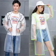 Прозрачный дождевик пончо длинное пальто женский взрослый мужчина Корея модные плащ костюм открытый человек