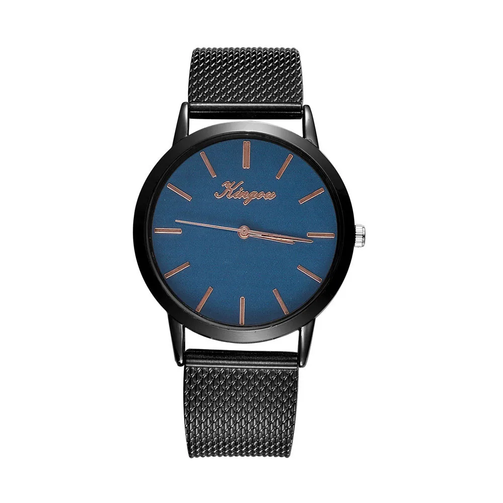 

Kingou blue NEW Women's watch stainless steel band watch Fashion & Casual dropshipping women watch Female Clock montre femme