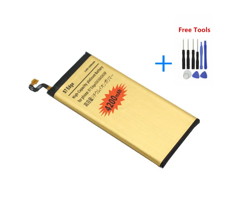 

1x 3900mAh EB-BG935ABE Gold Battery For Samsung Galaxy S7 Edge G9350 G935 G935F G935A G935V G935P G935T G935R4 + Repair Tool kit