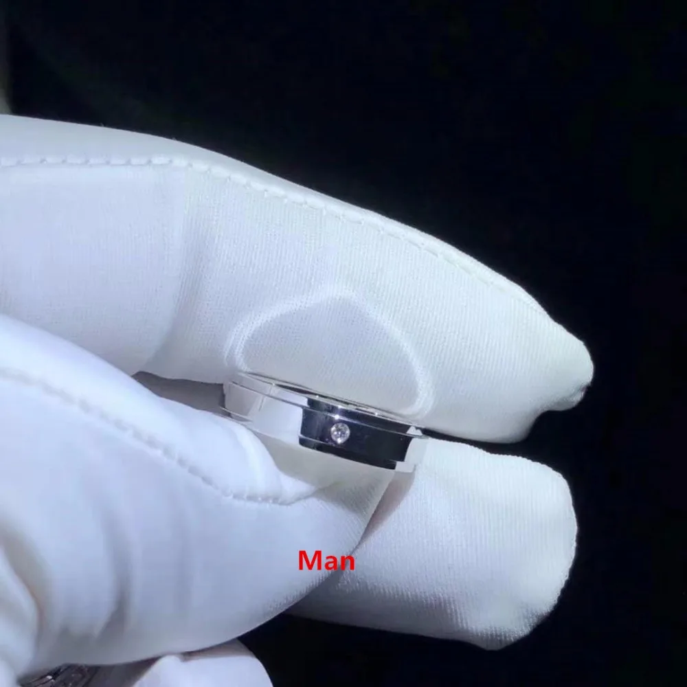 925 стерлингового серебра любовника кольца пара комплектов классические белый кубический CZ обручальное кольцо для женщина человек ювелирные изделия