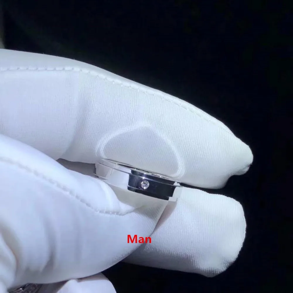 Женское и мужское обручальное кольцо Buyee белое классическое из стерлингового