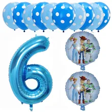 13 pièces 30 "numéro 1 2 3 4 5 6 7 8 9 ballons en Latex ballons bébé douche histoire fête d'anniversaire jouet Buzz Lightyear décor enfants jouet(China)