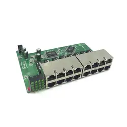 OEM 10/100 Мбит/с RJ45 16 Порты и разъёмы быстрая модуль-коммутатор сетевой концентратор US EU Plug 5 v адаптер переменного тока Питание сетевой