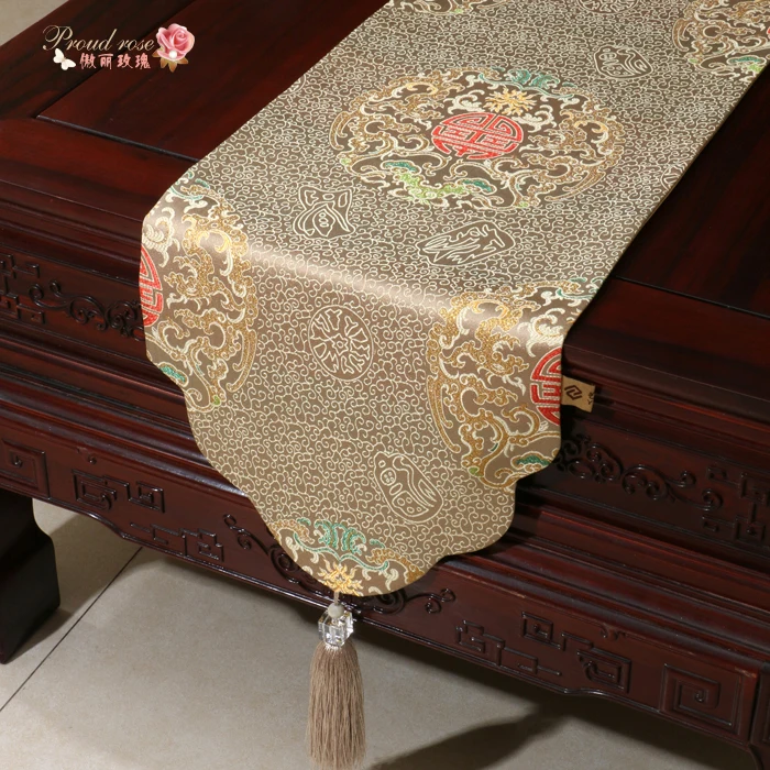 

Proud Rose High-grade Chinese Style Decoration Table Runner Modern Luxury Table Runner Tablecloth Fashion Wedding Decoration