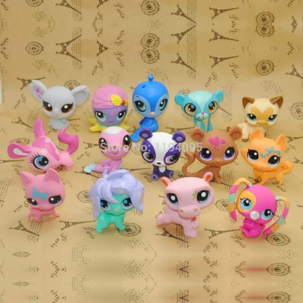 10pieces Littlest Pet Shop original action figures lps toys gift for