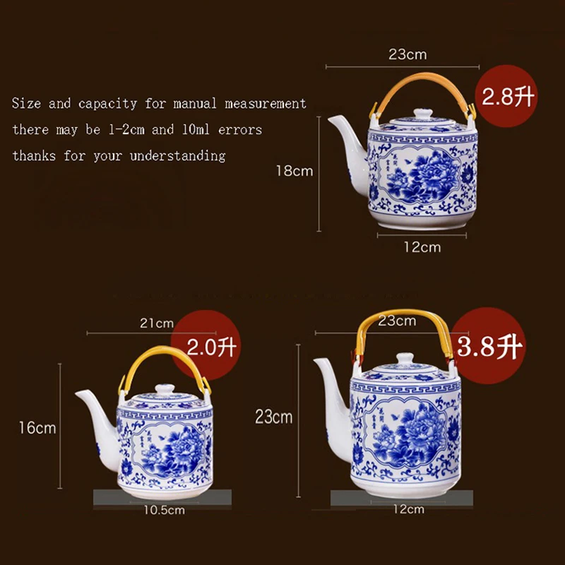 Керамический фарфор Jingdezhen зеленый чайник винтажная посуда для напитков домашняя большая кофейная чайник для молока ручной работы чайник Подарки Для Семьи