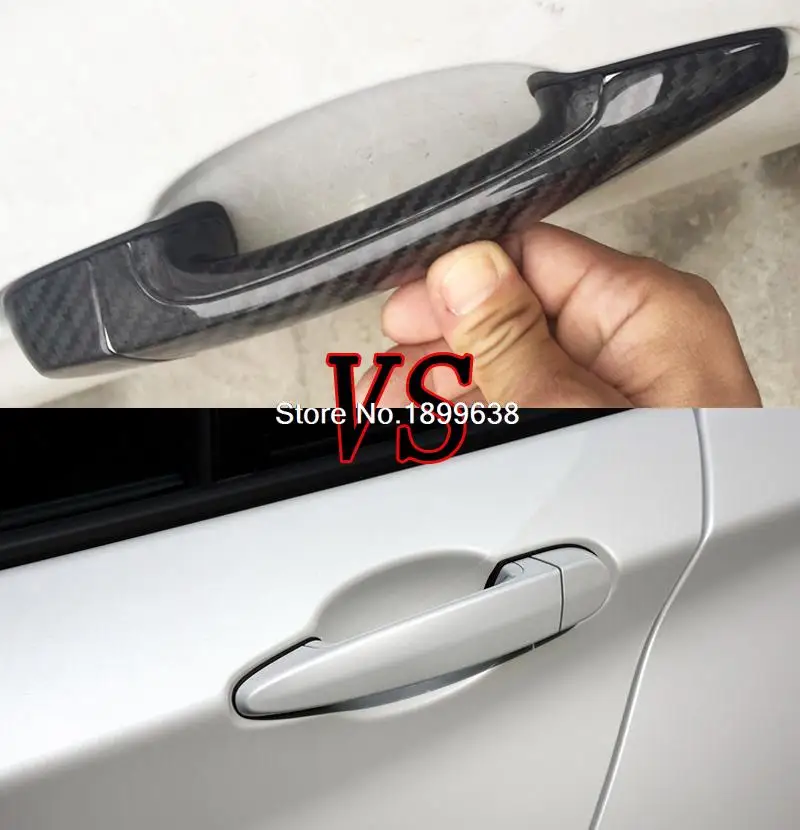 Murah Belakang Karbon Serat Pintu Pegangan Bar Sarung Stiker Mobil Aksesoris Gaya untuk BMW X3 F25 2011 2016X1 e84 2010 2014X5 M X5 M F70