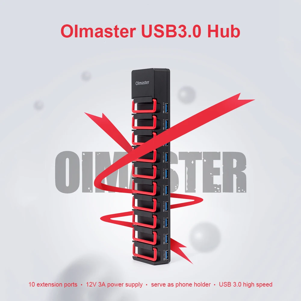 Высокоскоростной USB 3,0 концентратор адаптера зарядное устройство телефон Поддержка с адаптером питания для ПК ноутбук 4 порта удлинитель адаптер