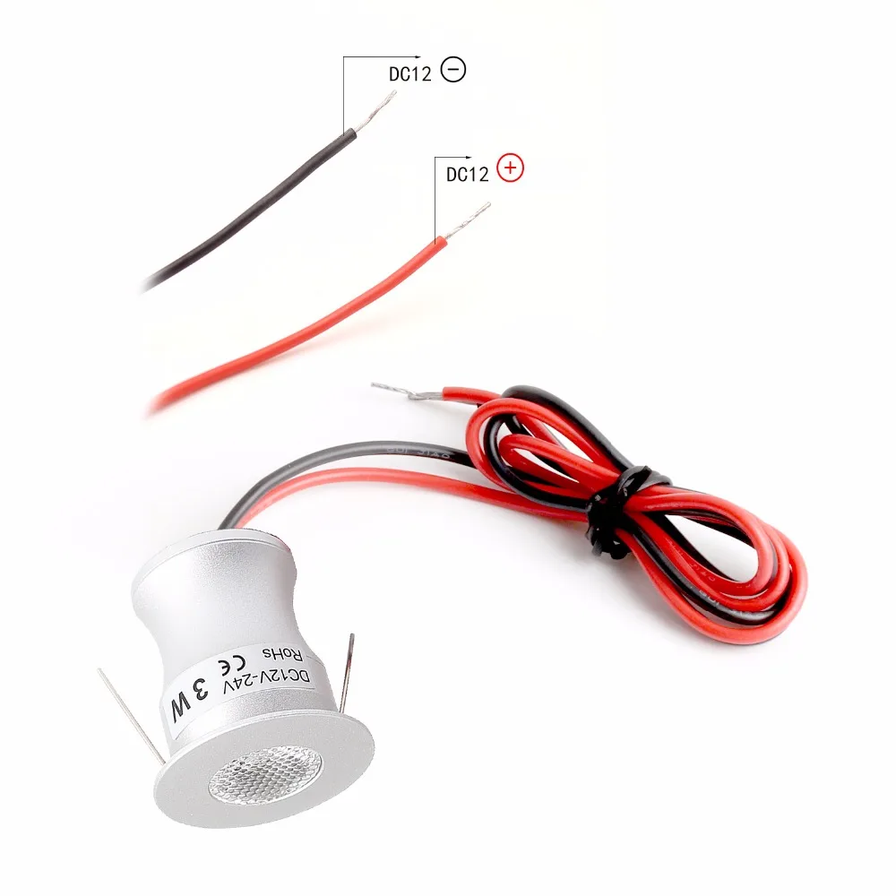 12V-24V Led Spotlight Cabinet Mini Spot Light IP65 Waterproof 1W 3W Recessed Down Light Cold Warm White Cupboard Showcase use Q