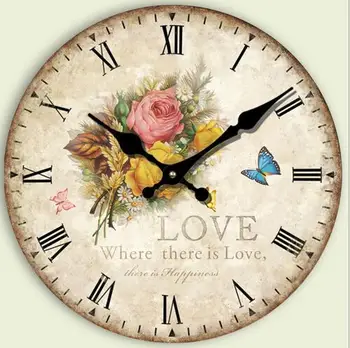 

12 14 inch wooden craft clock and watch the daily use of the clock