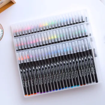 

24/48Pcs Watercolor Paint Brush Pen for Girls Boys Water Drawing Graffiti Multi Colored Art Marker Point Pencils Stationery Set