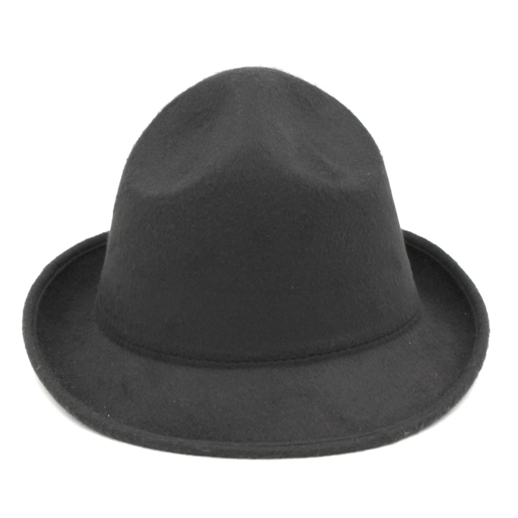 

Mistdawn Fashion Unisex Wool Blend Fedora Trilby Cap Gangster Caps Jazz Hat Canada Canadian Mountie Ranger Hat