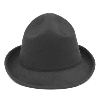 

Mistdawn Fashion Unisex Wool Blend Fedora Trilby Cap Gangster Caps Jazz Hat Canada Canadian Mountie Ranger Hat