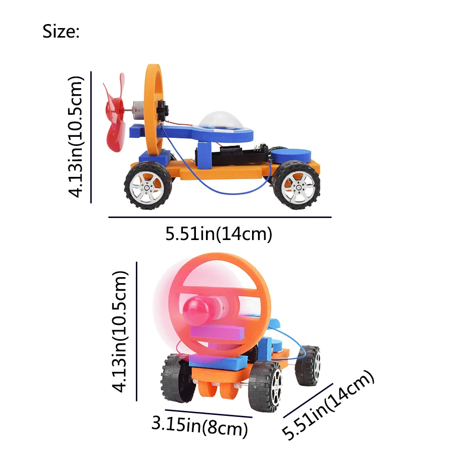 Ветер Мощность Электрический гоночный модель комплект игрушки для мальчиков науки обучение ребенка эксперимент ручной сборки физическая