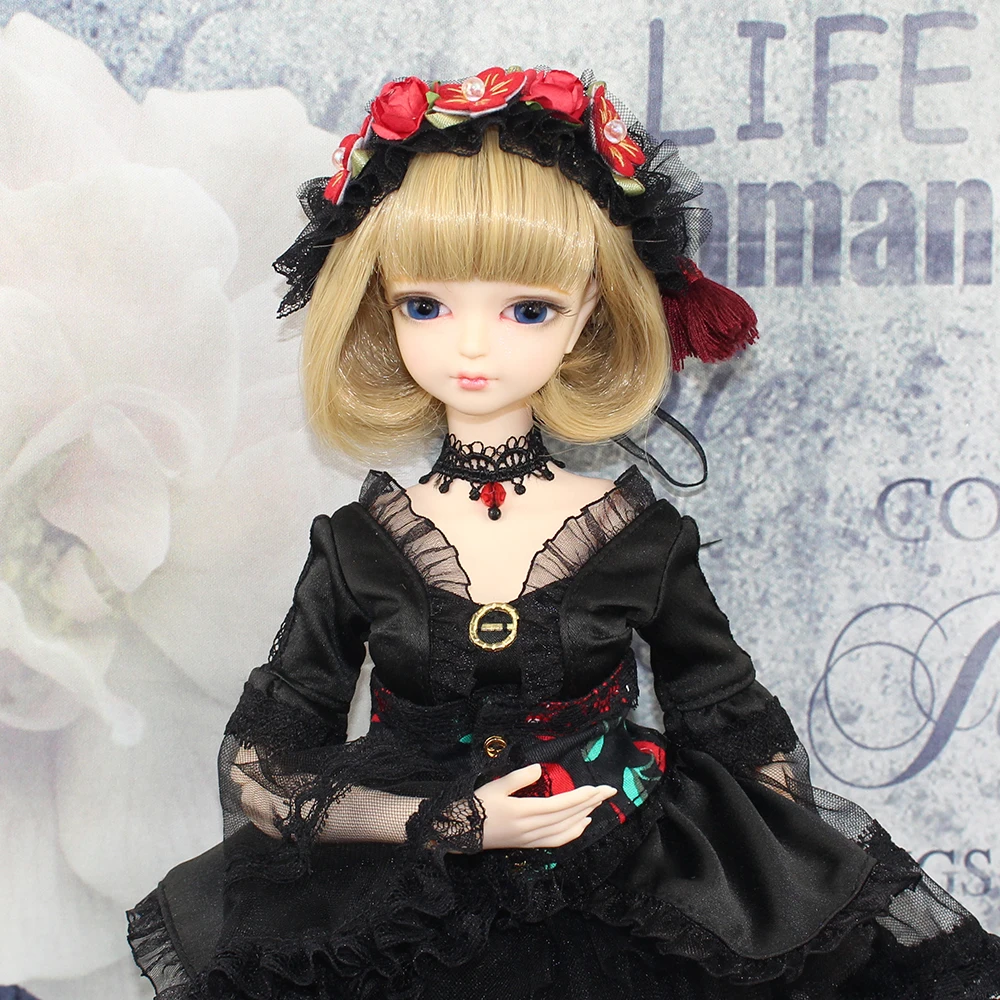 Кукла DBS 1/4 BJD № светлые короткие волосы для суставов тела с макияжем включая