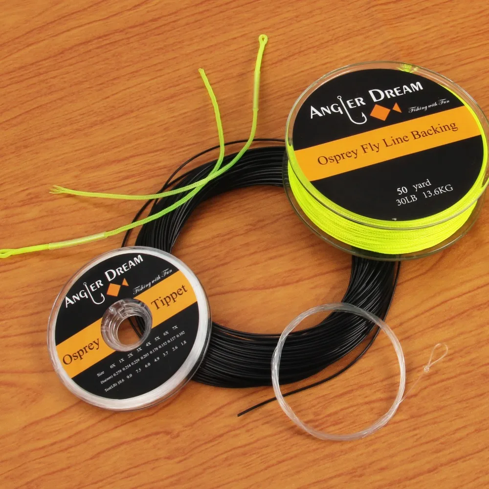 5/6/7/8/9WT 100FT Fast Sinking Black Fly Fishing Line Combo Braided