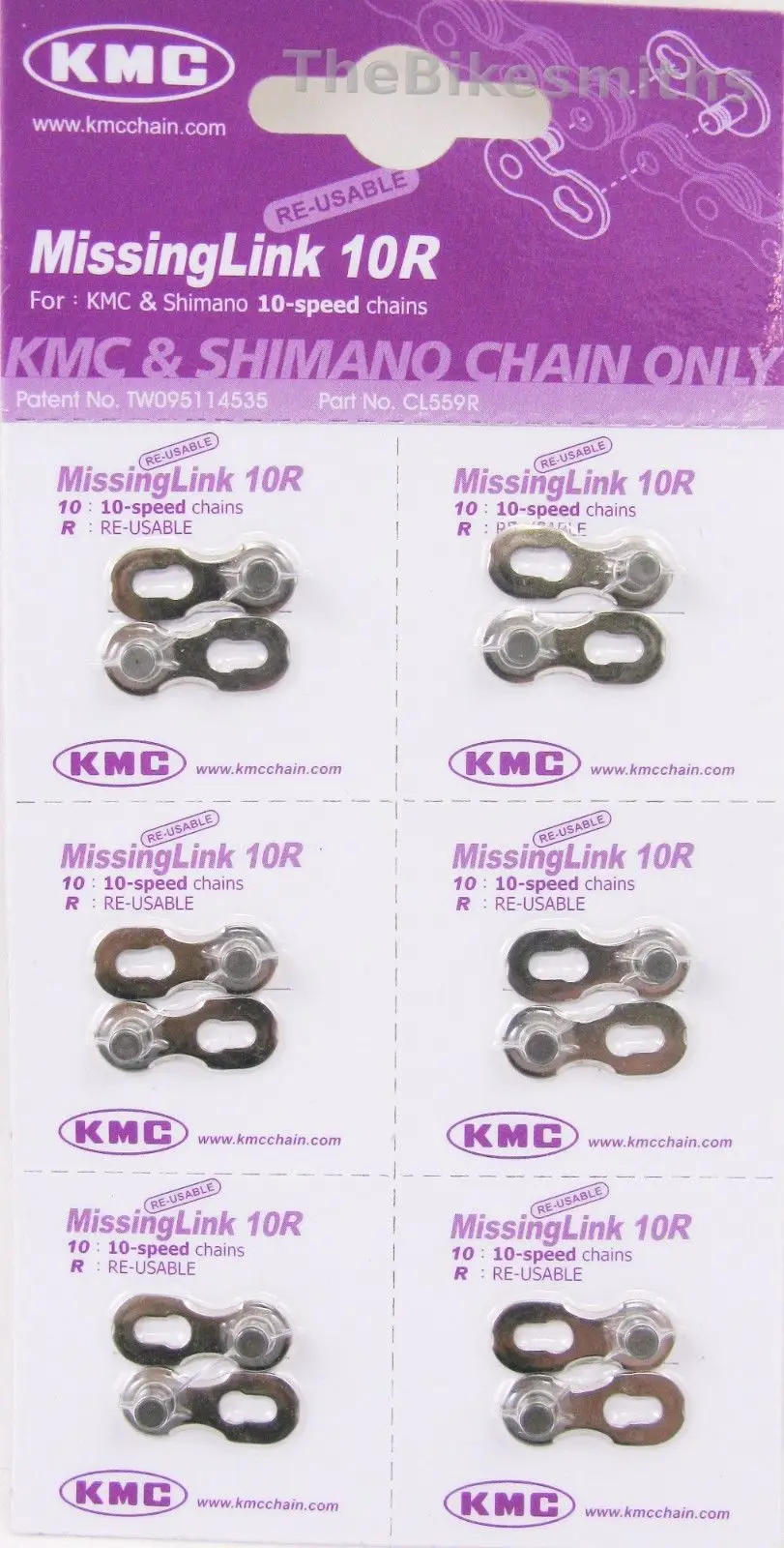 Flash Deal 6-PACK (one card) Genuine KMC MTB Bicycle Chain Link Missing Links MissingLink 6 / 7 / 8 / 9 / 10 / 11 speed Magic Button Chains 1