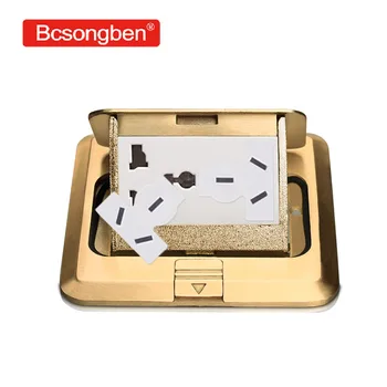 

Stainless steel panel universal standard slow-elastic floor multi-function six-hole hidden socket combination custom available
