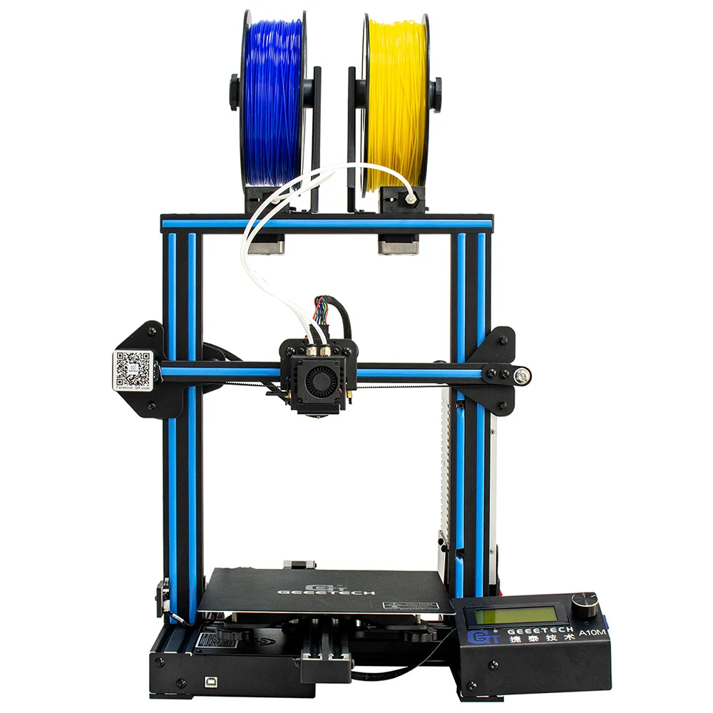 

Widewing Geeetech A10M 3D Printer with Mix-Color Printing 2 in 1 Out Dual Extruder GT2560 Filament Detector