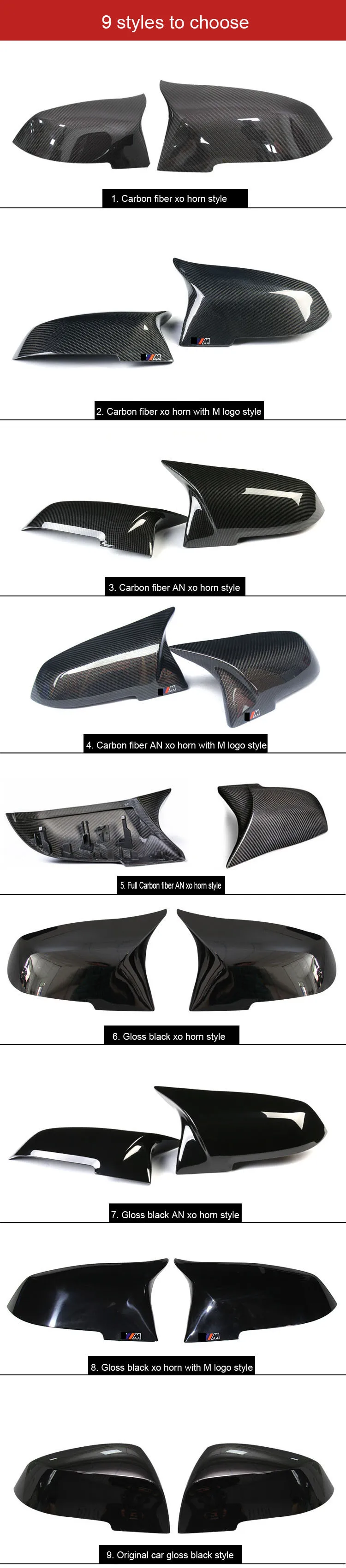 Автомобильные аксессуары замена углеродного волокна м выглядеть накладки на автомобильные зеркала шапки в виде ракушки для BMW 1 2 3 серии F20 F21 F22 F23 F30 F31 F34