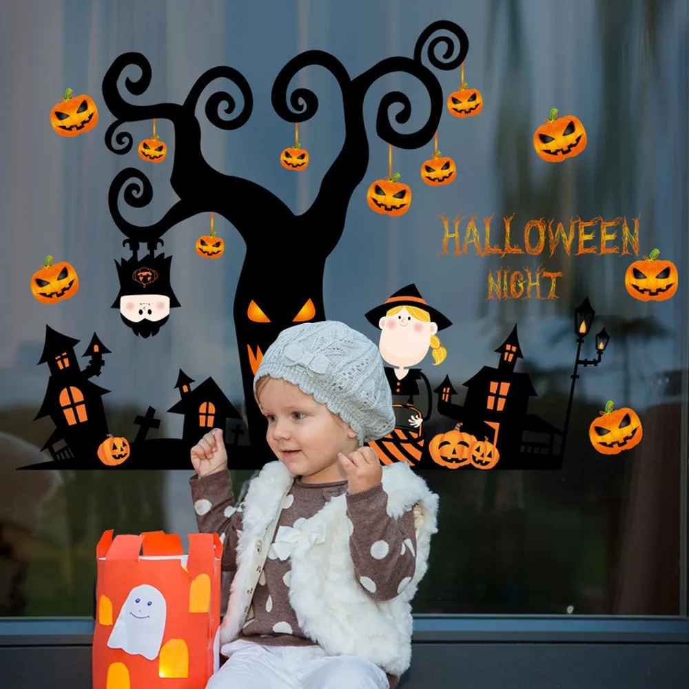 

Happy Halloween Household Room Wall Sticker Mural Decor Decal Removable New Drop Shipping
