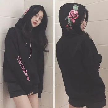 

kpop GOT7 Black cotton autumn warm loose casual sweatshirt women new korean cotton Harajuku long sleeve hoodies Harajuku clothes