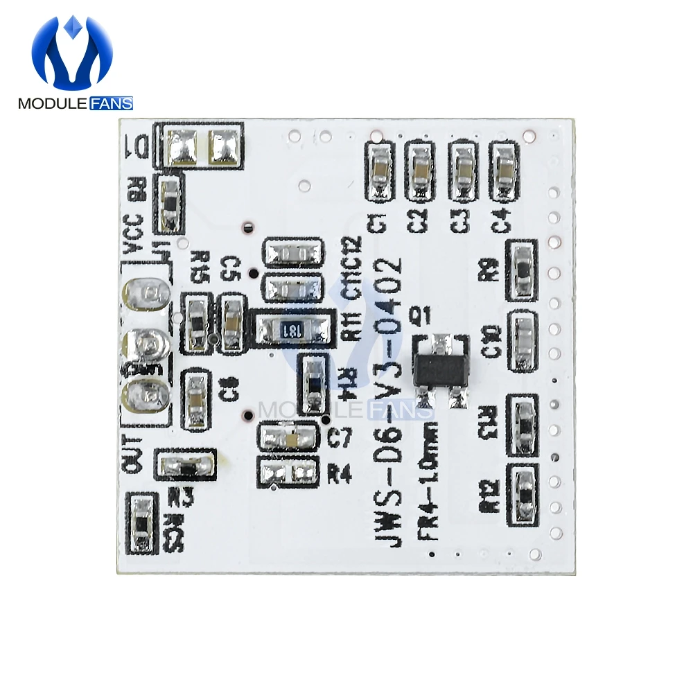 Модуль датчика микроволнового радара, постоянный ток 5 в 10 м, угол 180 градусов, умный датчик, переключатель задержки, плата управления, звуковой светильник, сигнал ttl