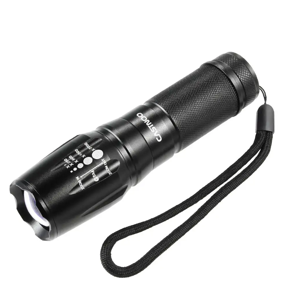 Castnoo Zoomable 8000 люмен 5 режимов T6 СВЕТОДИОДНЫЙ Фонарь Лампа 18650 + зарядное