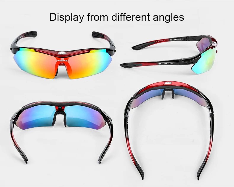 INBIKE солнцезащитные очки для велоспорта, велосипедные очки, поляризационные очки, 5 линз, 3 цвета, оправа, защита от ультрафиолета, для спорта на открытом воздухе, солнцезащитные очки