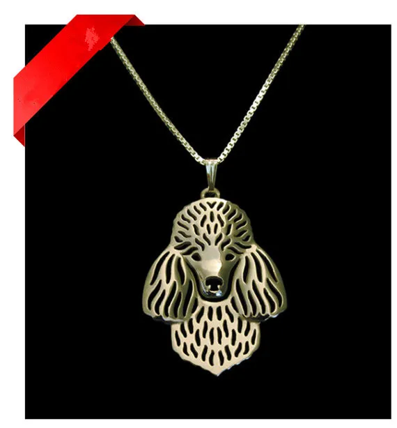 gold poodle necklace