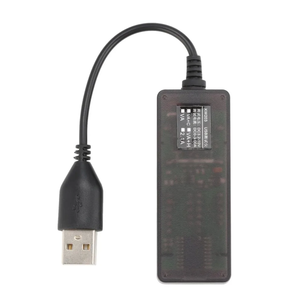 KW203 USB детектор Зарядное Напряжение Ток Панель метр светодиодный двойной дисплей