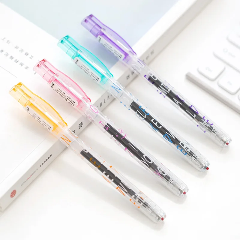 

Blue If Concise English Neutral Pen Neutral Pen Stiff-haired Writing Brush Modeling Pen 4 Fund