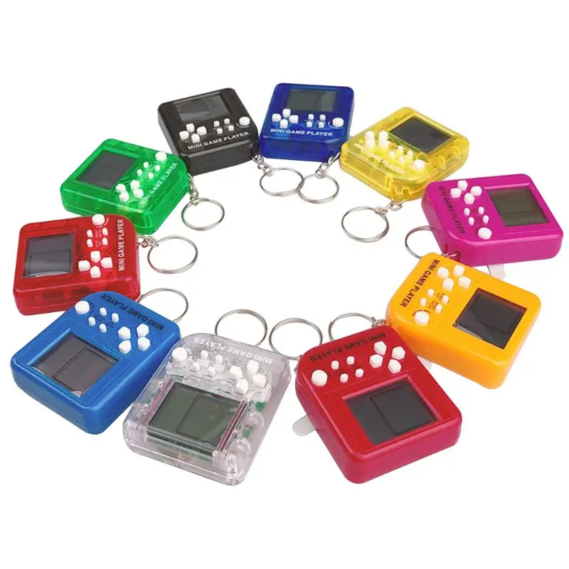 Портативная мини-игровая консоль тетрис брелок ЖК-портативные игровые плееры детские развивающие электронные игрушки антистрессовый брелок