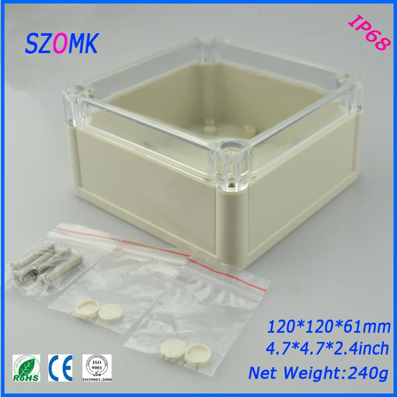 

4 pieces a lot IP 68 waterproof IP68 Waterproof Level Plastic Terminal Box Case 120*120*61mm 4.7*4.7*2.4 inch