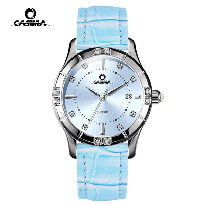 CASIMA Waterproof 50m Quartz Women Watch Leather Calendar Rhinestone Ladies Watches Top Brand Luxury relogio feminino CASIMA Waterproof 50m Quartz Women Watch Leather Calendar Rhinestone Ladies Watches Top Brand Luxury relogio feminino