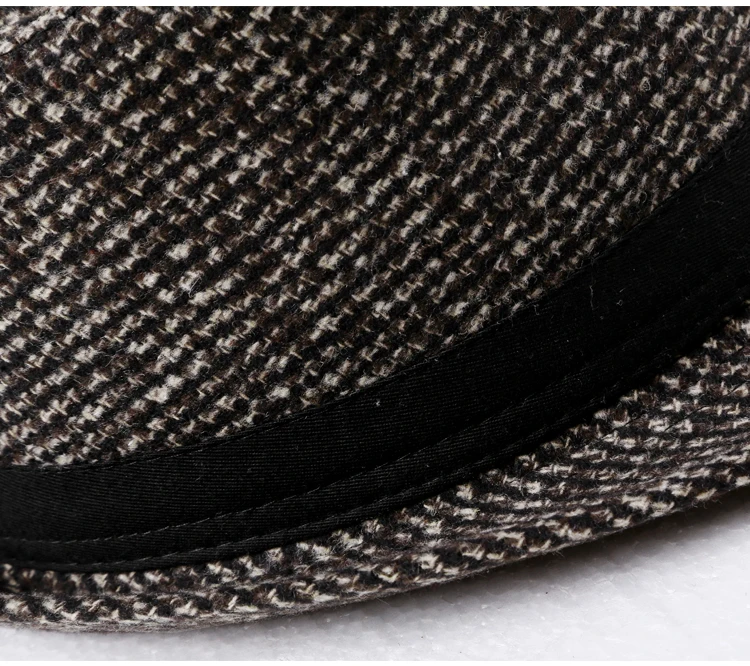 Woolen Texture European Style Jazz Hat Fisherman's Cap Men's Euramerican Fabric Gentlemen's Hat C917