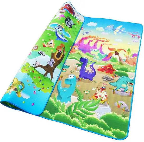 Dinasour Детский игровой коврик 0,5 см толстый ползающий коврик с двойной поверхностью ковер для детей коврик для животных Автомобиль+ динозавр развивающий коврик для детей игровой коврик - Цвет: Dinasour