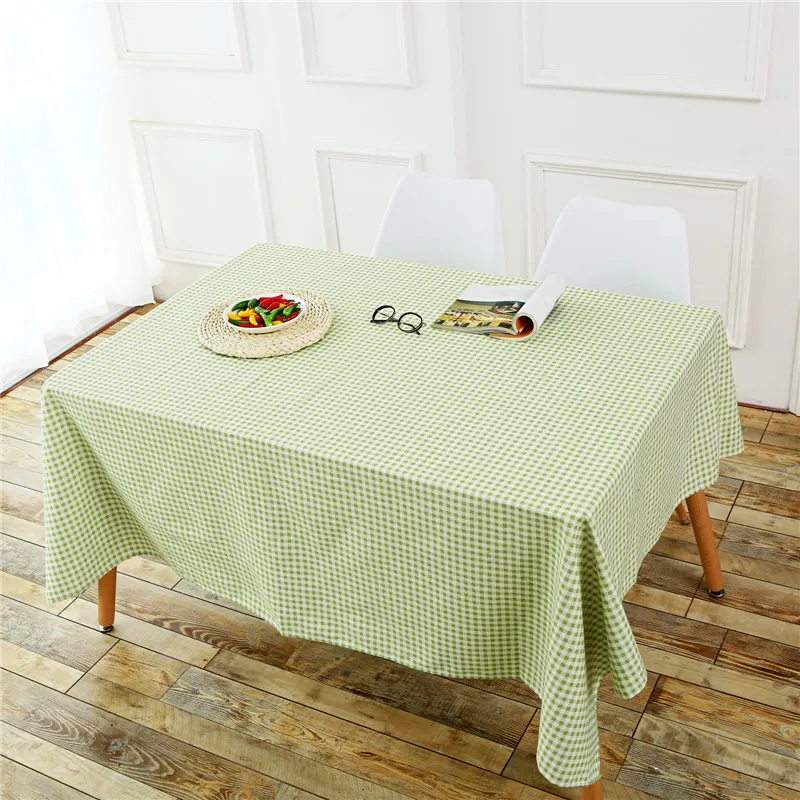 Kiwiberry home decoration linen mantel mesa Print Green Plaid tablecloth Washable dinner table cloth 11 sizes toalha de mesa Kiwiberry home decoration linen mantel mesa Print Green Plaid tablecloth Washable dinner table cloth 11 sizes toalha de mesa