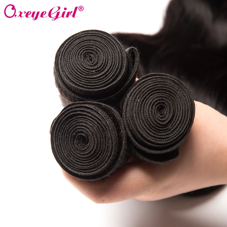 Body Wave Bundles Brazilian Hair Weave Bundles 1/3/4 PC 100% Human Hair Extensions Brazilin Remy Hair Natural Color Oxeye girl